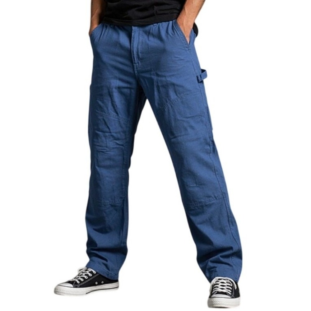 CAT Caterpillar Work Pants Mens 36x32 Blue Carpenter Utility Trousers Rugged